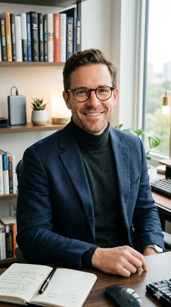 Reid Archer, author of The VIRON Method, seated in his office